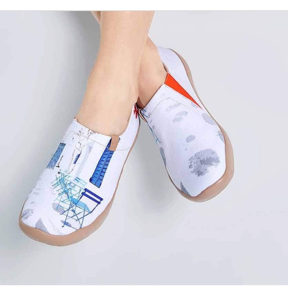 UIN Toledo Blue Silence Women’s 10 Travel Shoes Slip On Loafers Comfort Sneaker - Picture 8 of 16